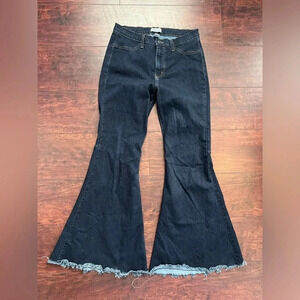 Judy Blue Jeans Womens Sz (15/32) Blue Pull On Super Flare High Rise Stretch EUC